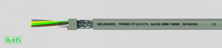 Кабель управления и передачи данных TRONIC-CY 6x0.34 экранированный,, с цветовой маркировкой жил.