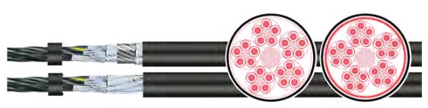 Кабель контрольный KAWEFLEX KINEMATICS 3D-PUR DATA UL/CSA 4x0,34(AWG22) черный, - 80 °C / 300В