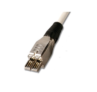 Патч-шнур TERA 4x4-пары, 3м., cat.7A, LSOH, слоновая кость, чёрные колпачки