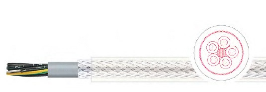 Кабель контрольный экранированный ÖPVC-JZ-YCY 12G2,5 300/500 В, прозрачный 1000663