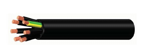 Кабель силовой гибкий FLEXIGRON (H07RN-F) 450/750в 5G10мм2 Cu5, EPR, чёрный, (м)