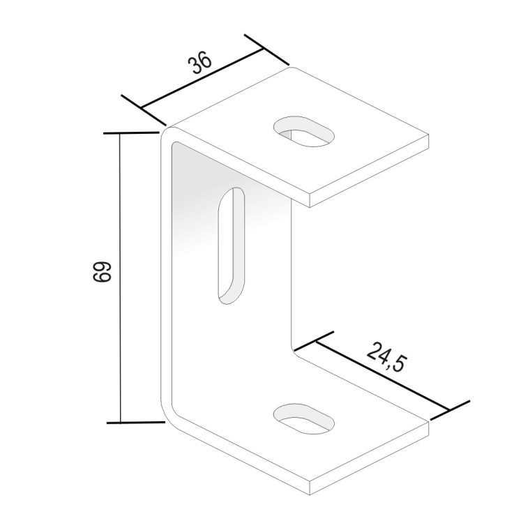 Кронштейн потолочный, нерж. сталь 316L (шт.) Кронштейн потолочный, нерж. сталь 316L (шт.)