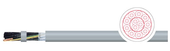 Кабель контрольный KAWEFLEX 6120 SK-PUR UL/CSA 4G1,5 (AWG16), 0,6/1 кВ , особо гибкий, для сложных условий, внешняя изоляция - PUR, серый Кабель контрольный KAWEFLEX 6120 SK-PUR UL/CSA 4G1,5 (AWG16), 0,6/1 кВ , особо гибкий, для сложных условий, внешняя изоляция - PUR, серый