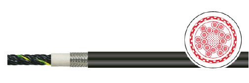 Кабель контрольный KAWEFLEX 7240 SK-C-TPE 36G1, 300/500 В , экранированный, для тяжелых условий эксплуатации (оболочка TPE), черный Кабель контрольный KAWEFLEX 7240 SK-C-TPE 36G1, 300/500 В , экранированный, для тяжелых условий эксплуатации (оболочка TPE), черный