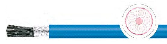 Кабель гибкий ELITRONIC-OZ-CY EB LIYCY-OZ 12X1, экранированный, для искробезопасных установок, 300/500В, синий Кабель гибкий ELITRONIC-OZ-CY EB LIYCY-OZ 12X1, экранированный, для искробезопасных установок, 300/500В, синий