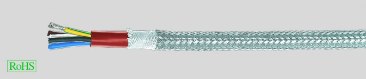 Кабель силиконовый SiHF/GL-P 3X075 гибкий, свободный от галогенов, с экранированной стальной оплеткой, 300/500V